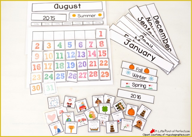 Free Preschool Calendar Templates 2017 Of Cute Free Printable Calendar for Circle Time with Kids