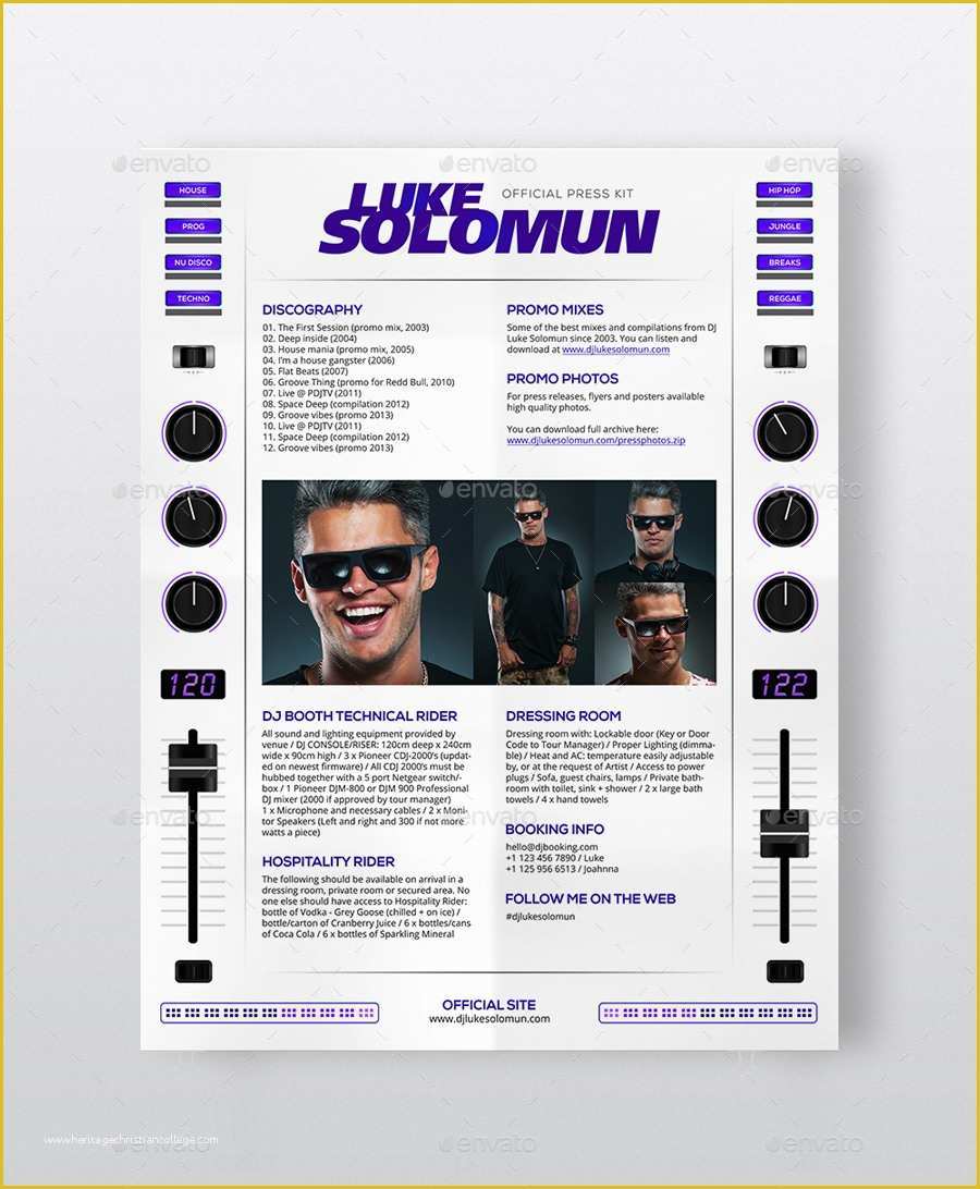 Free Press Kit Template Psd Of Madjestik Dj Press Kit Dj Resume Dj Rider Psd