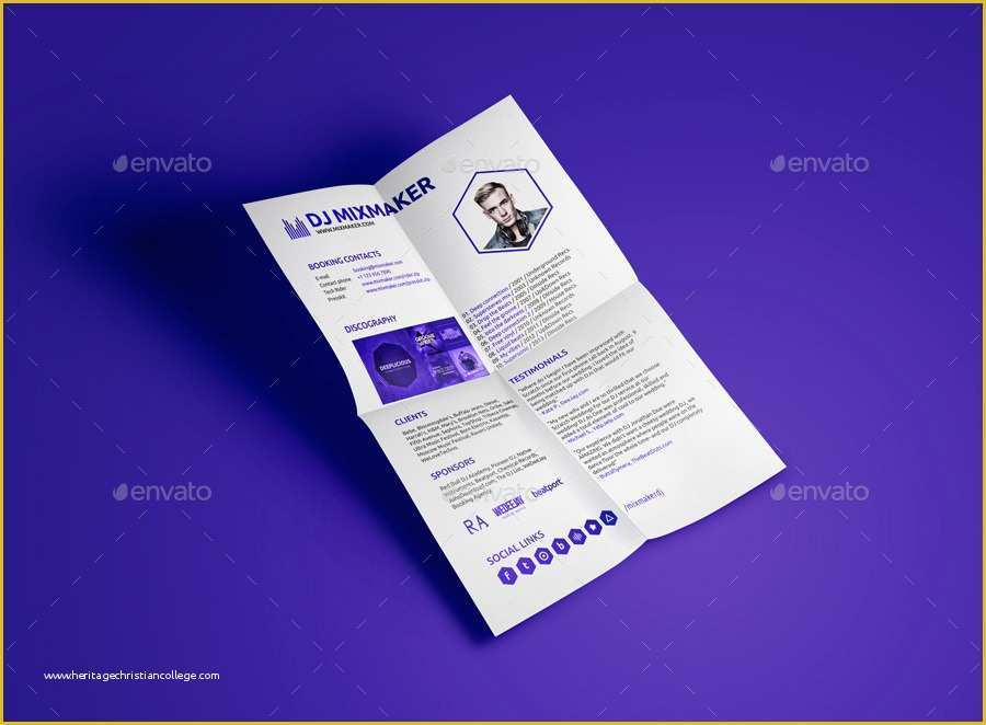 Free Press Kit Template Psd Of Mixmaker Dj Resume Press Kit Psd Template by