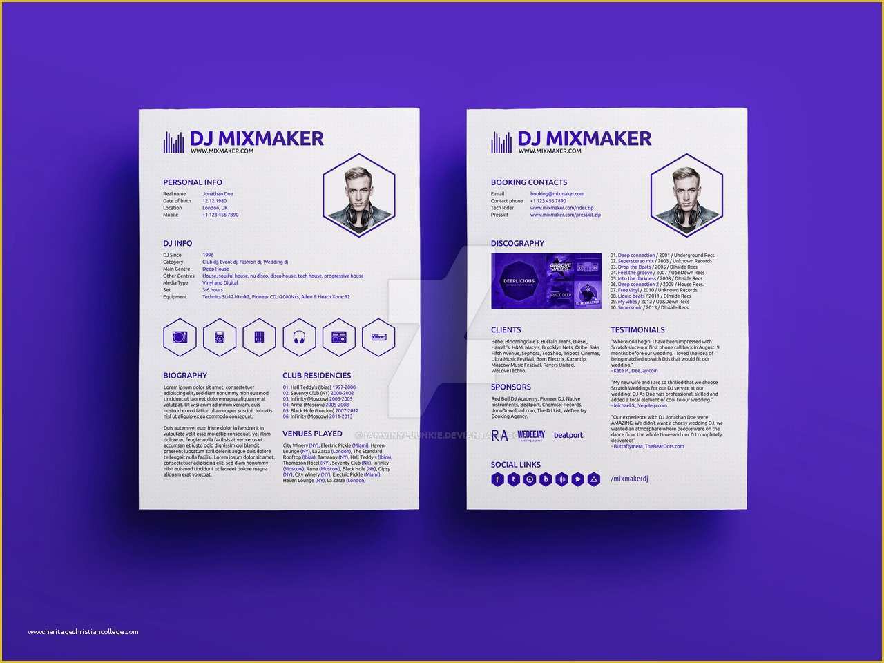 Free Press Kit Template Psd Of Mixmaker Dj Resume Press Kit Psd Template by