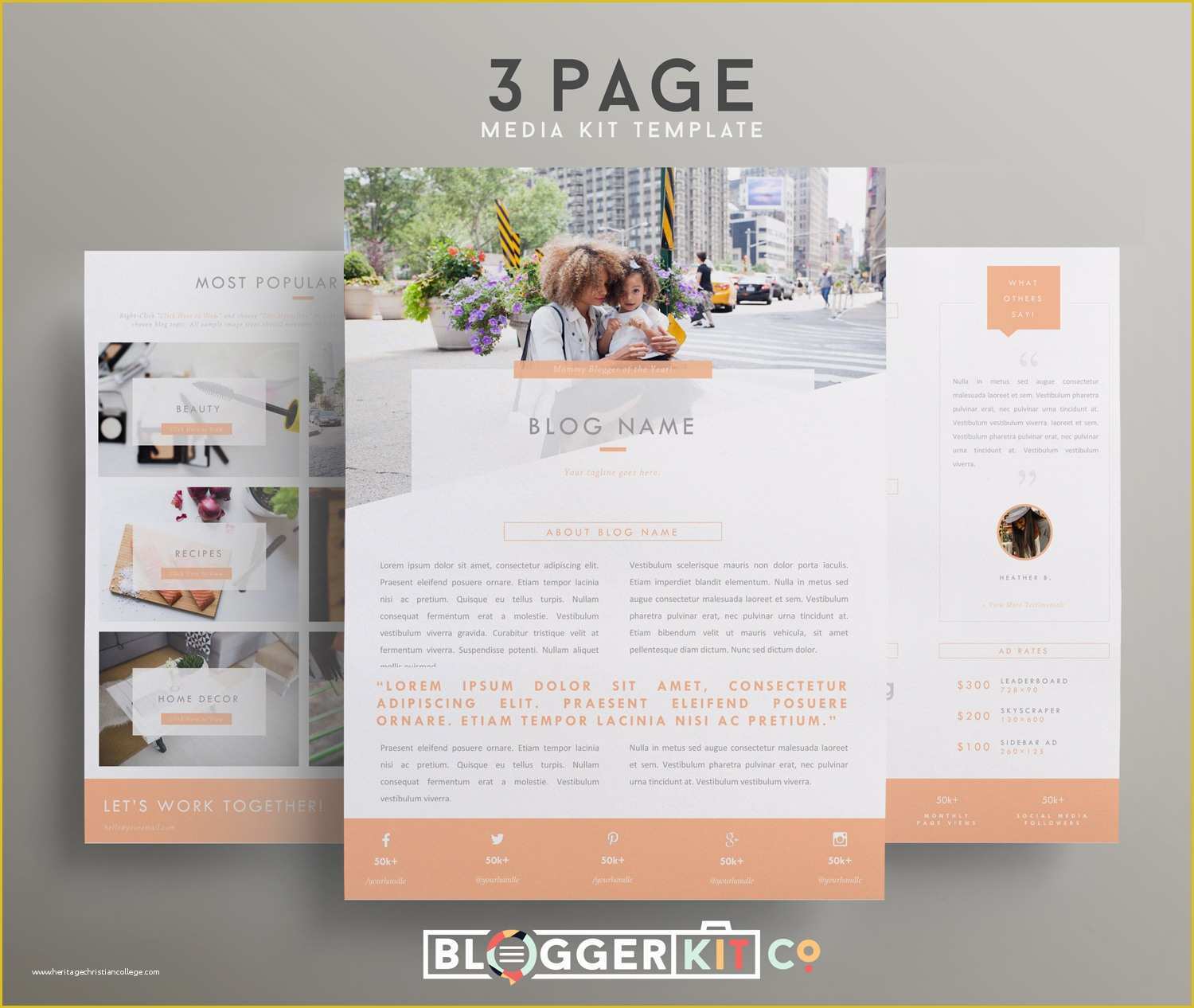 Free Press Kit Template Psd Of Mommy Blogger Media Kit Template