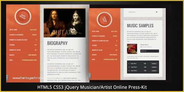 Free Press Kit Template Psd Of Musician Artist HTML5 Line Press Kit by Virtuti