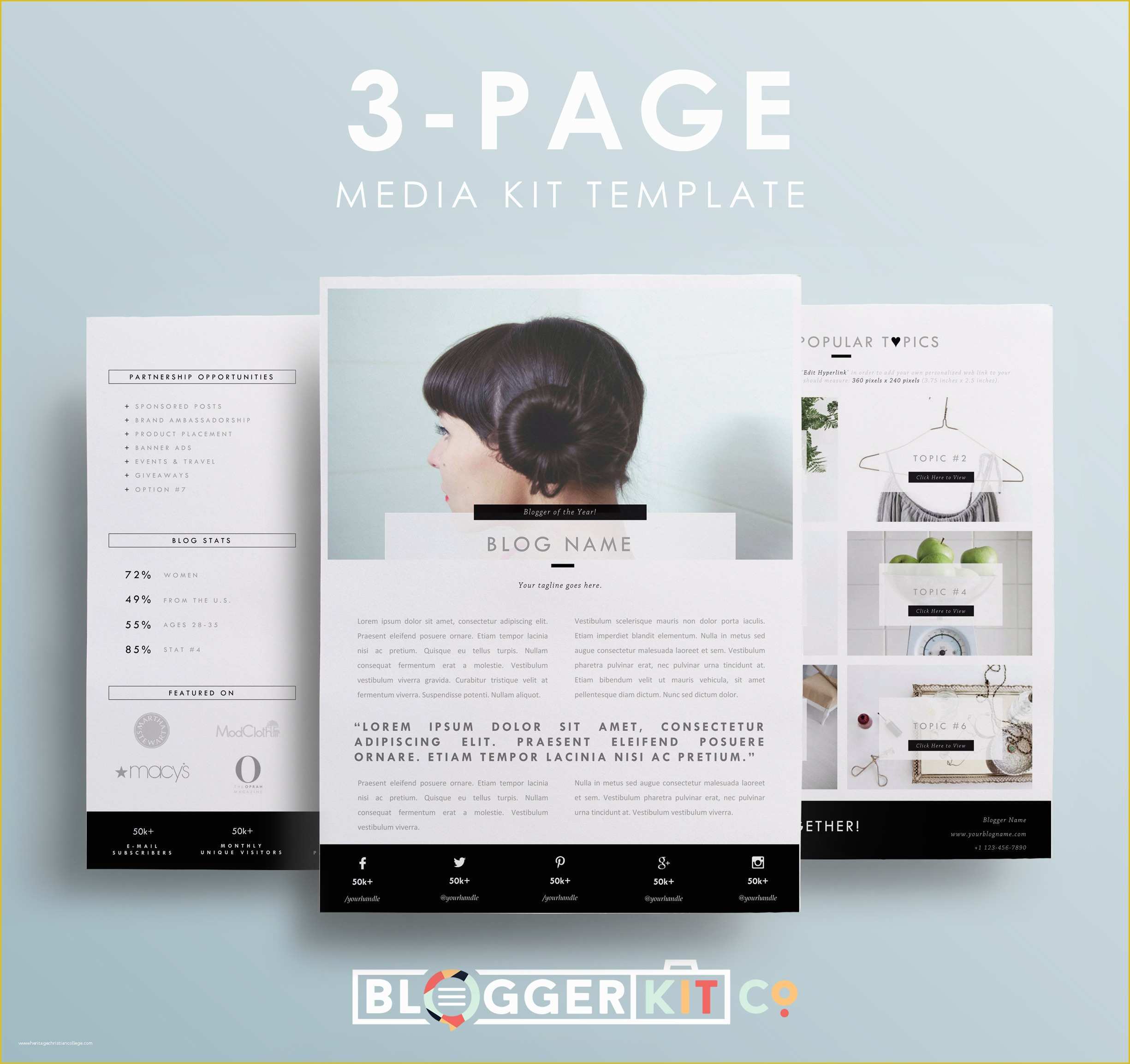 Free Press Kit Template Psd Of My Darling Clementine 3 Page Media Kit Template