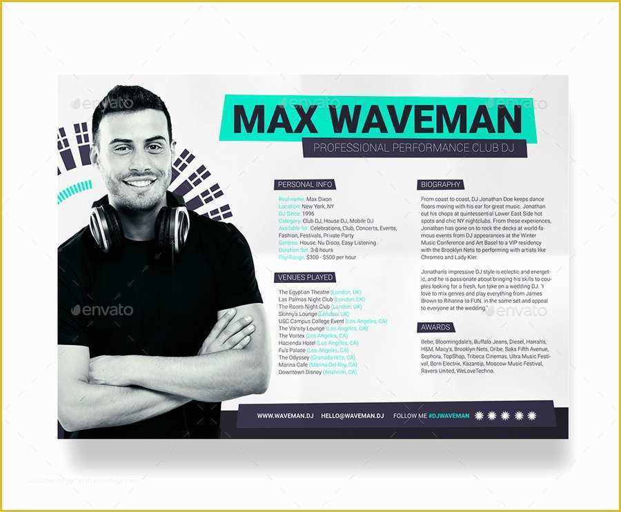 Free Press Kit Template Psd Of Prodj Dj Press Kit Rider Resume Psd Template by