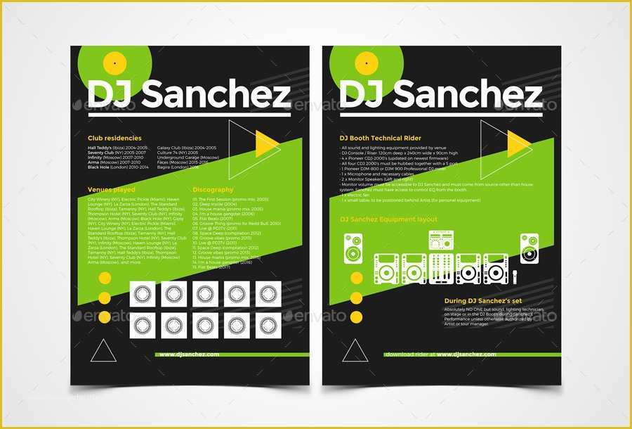 Free Press Kit Template Psd Of Prodj Dj Press Kit Rider Resume Psd Template by