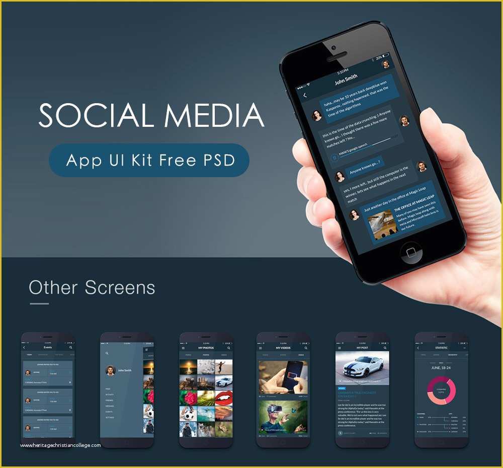 Free Press Kit Template Psd Of social Media App Ui Kit Free Psd Download Download Psd