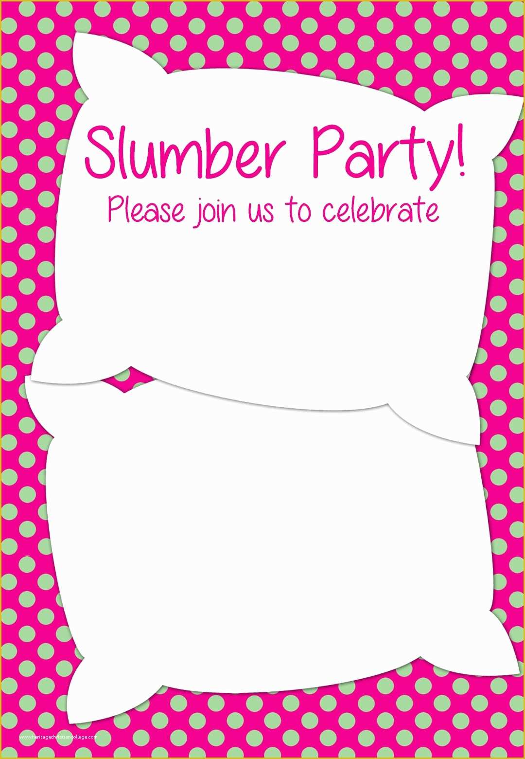 Free Printable Birthday Invitation Templates for Word Of Free Printable Slumber Party Invitation