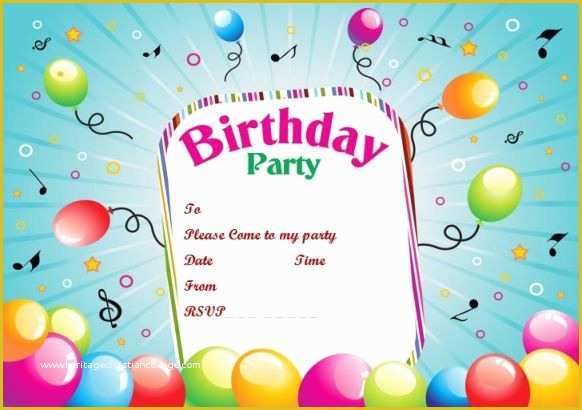 Free Printable Birthday Invitation Templates for Word Of Microsoft Word Paper Birthday Party Invitation
