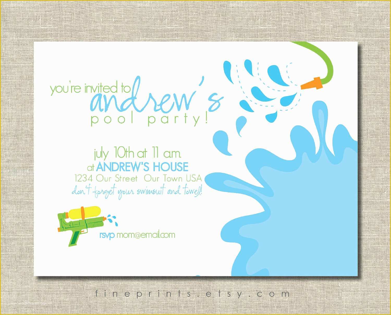 Free Printable Birthday Invitation Templates for Word Of Pool Party Invitation Template Word