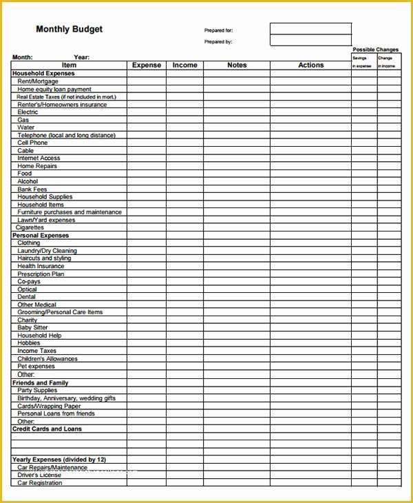 54 Free Printable Budget Templates