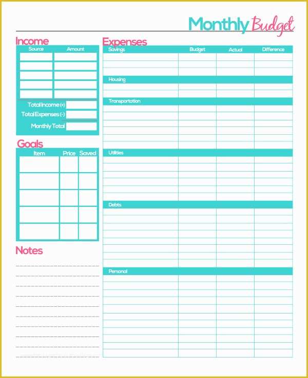 Free Printable Budget Templates Of 8 Best Of Free Printable Bud Templates Free