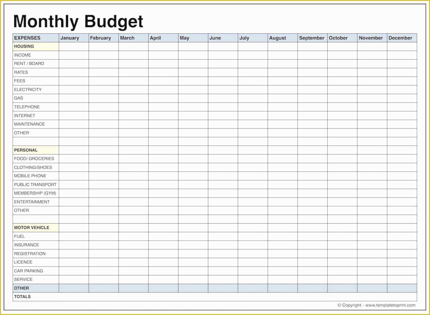 Free Printable Budget Templates Of Blank Monthly Bud Template Pdf Samplebusinessresume