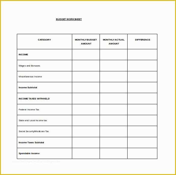 Free Printable Budget Templates Of Bud Spreadsheet Template 3 Free Excel Documents