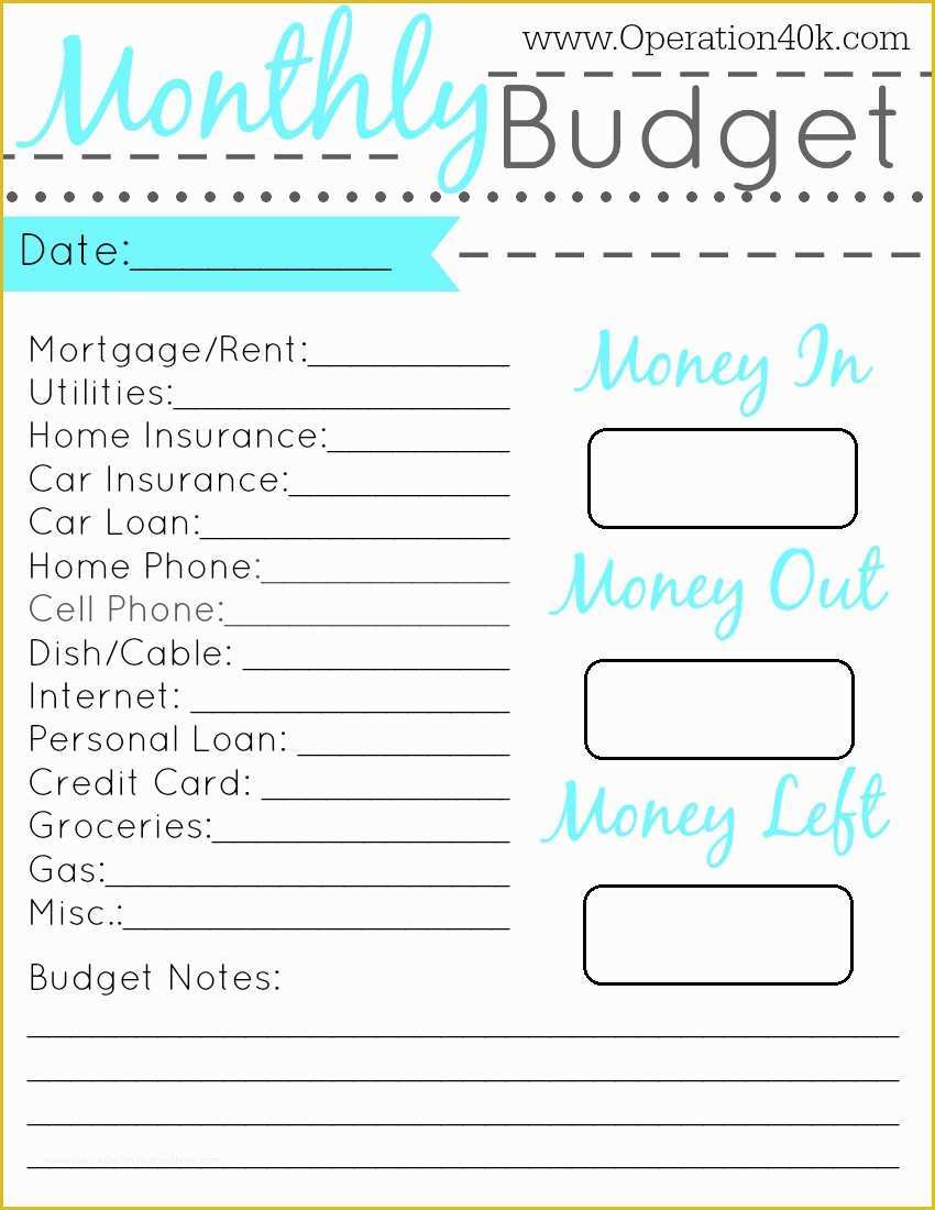 Free Printable Budget Templates Of Family Binder Free Printable Set Operation $40k