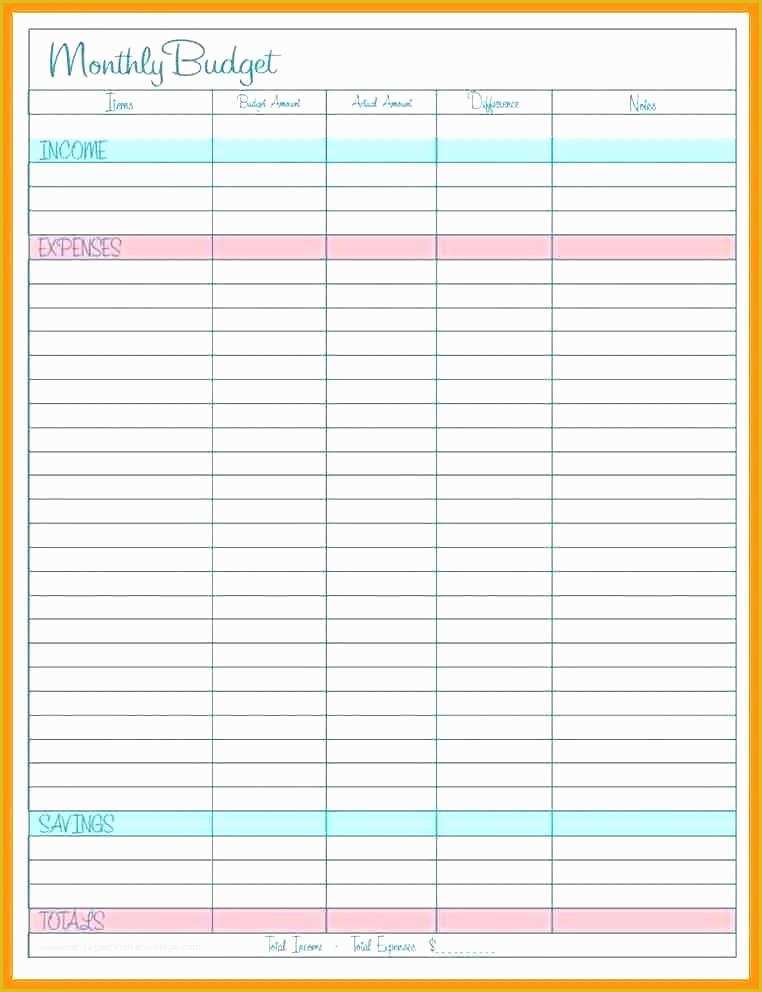 Free Printable Budget Templates Of Family Reunion Bud Worksheet Template Free Monthly and