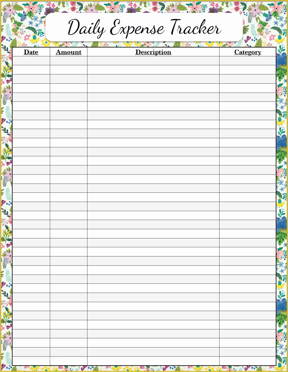 Free Printable Budget Templates Of Free Bud Ing Printables Expense Tracker Bud & Goal