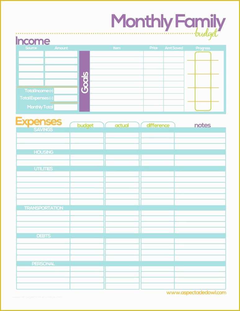 Free Printable Budget Templates Of Free Family Bud Printable Bud