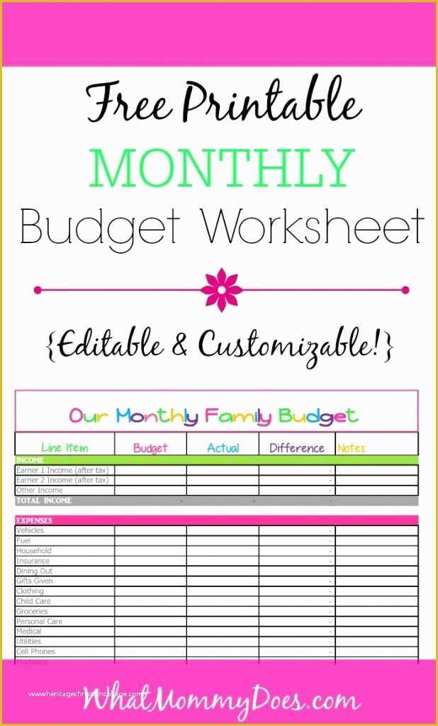 Free Printable Budget Templates Of Free Monthly Bud Template Cute Design In Excel
