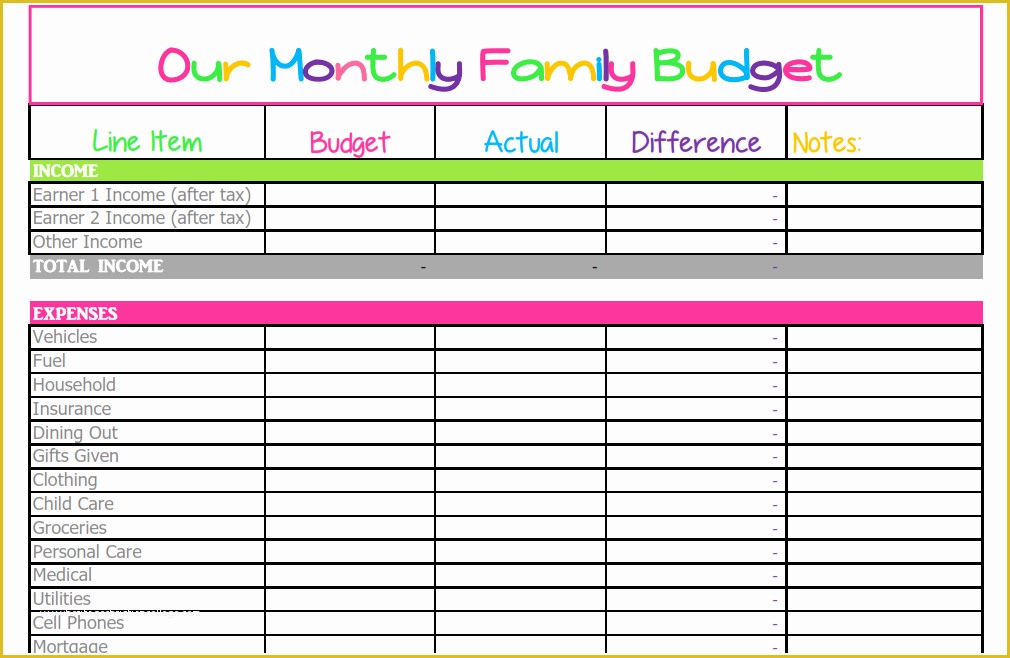 Free Printable Budget Templates Of Free Monthly Bud Template Cute Design In Excel