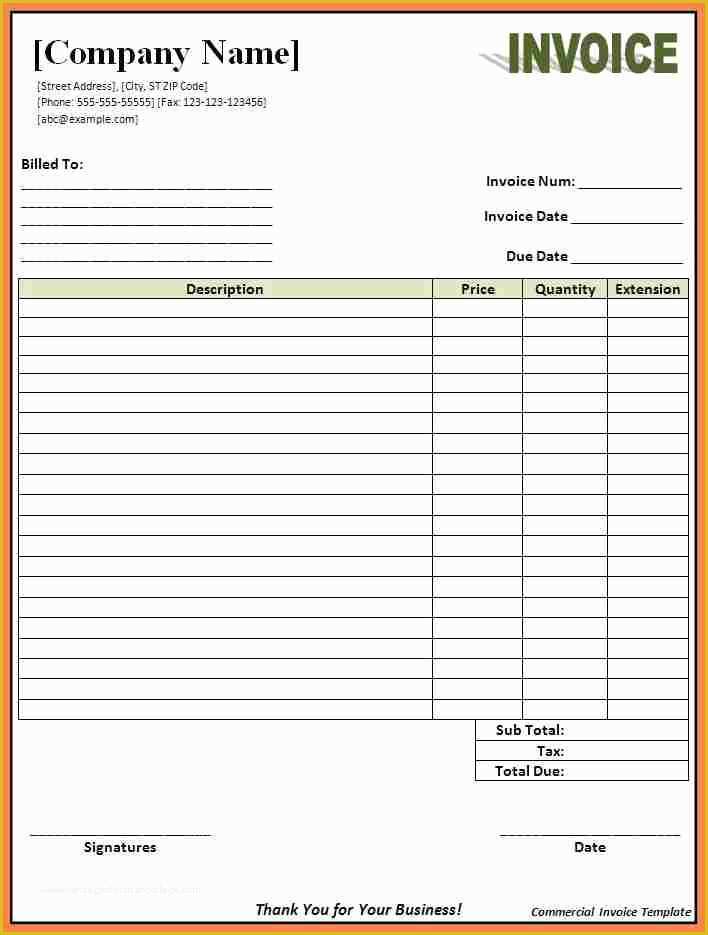 Free Printable Business Invoice Template Of 11 Sample Pany Invoice