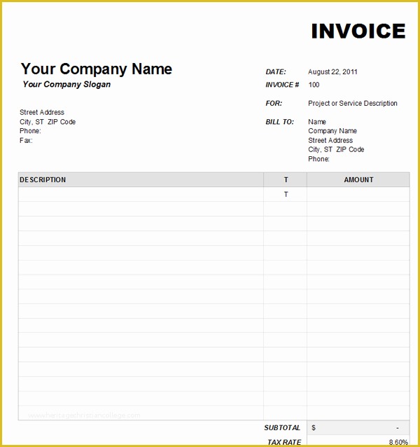 Free Printable Business Invoice Template Of Blank Invoice to Print