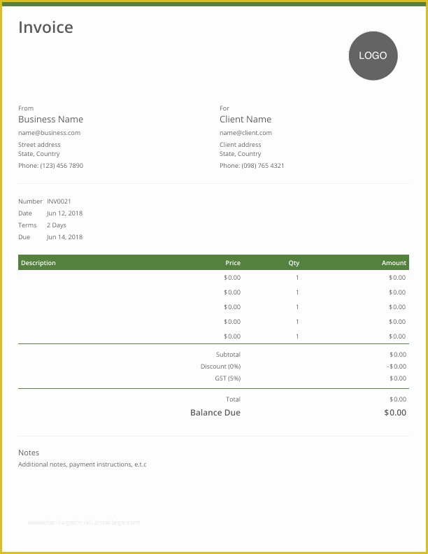 Free Printable Business Invoice Template Of Free Editable Invoice Template Onlineblueprintprinting