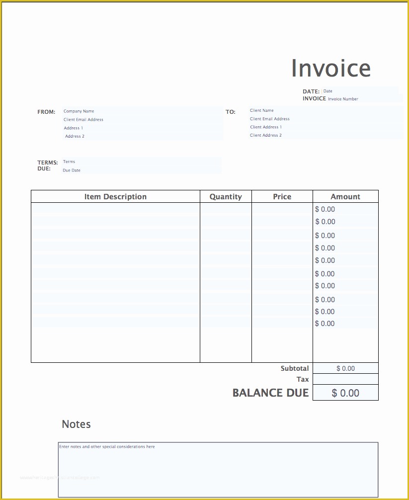 Free Printable Business Invoice Template Of Invoice Template Pdf