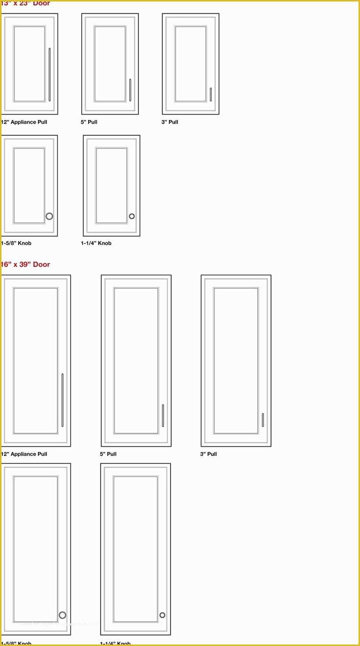 Cabinet Hardware Template Printable