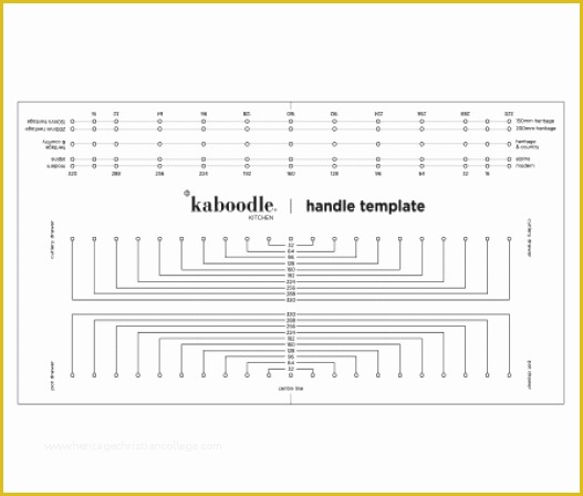 Free Printable Cabinet Hardware Template Of Handle Drilling Template