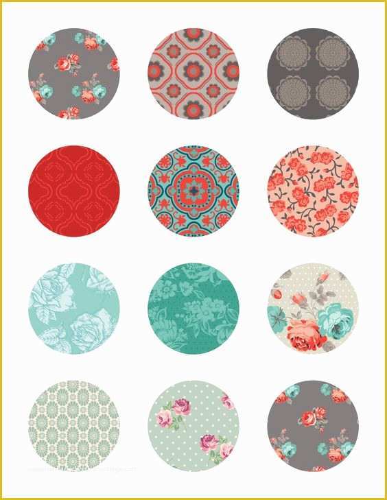 Free Printable Cabochon Templates Of Free Printable Stickers Floral Labels
