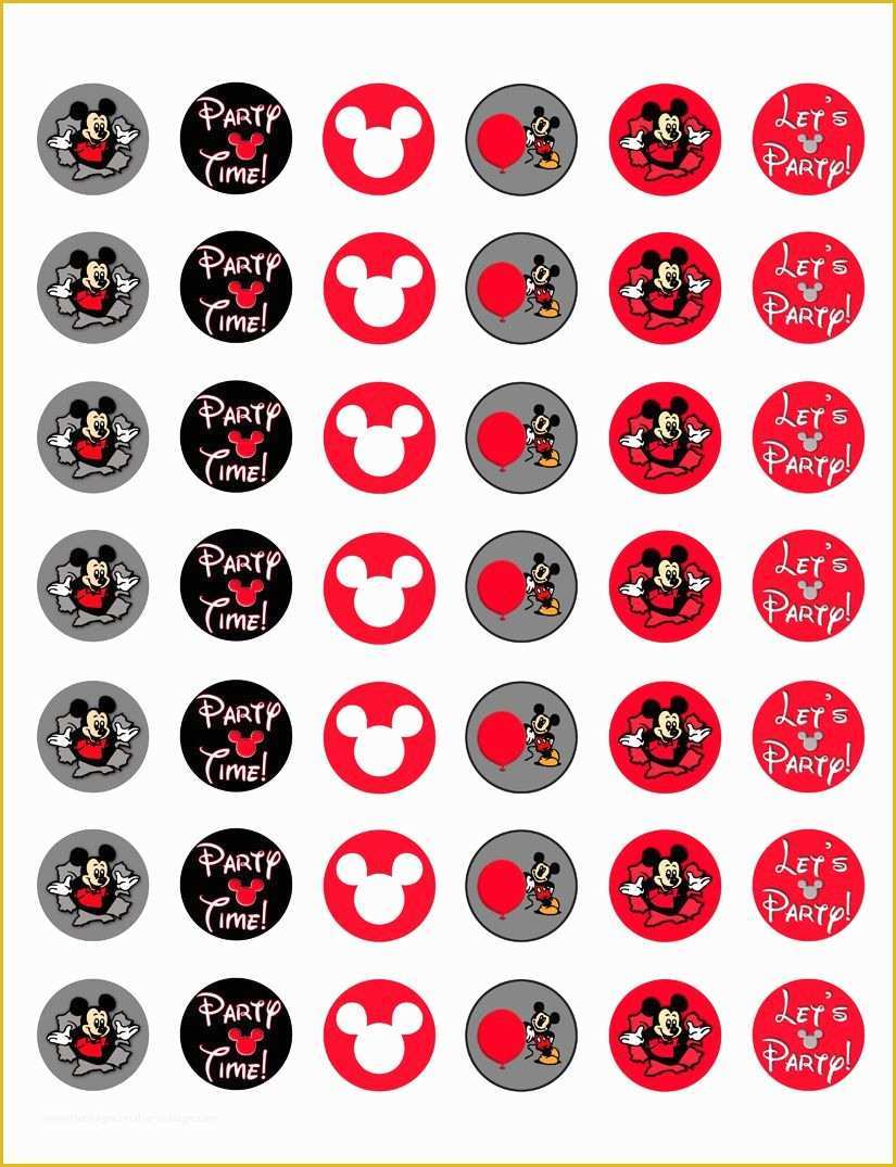 Free Printable Cabochon Templates Of Mickey Mouse Printable Bottle Cap Red Template Of