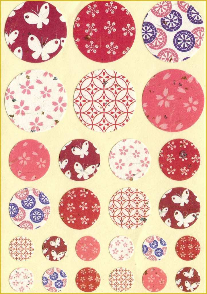 Free Printable Cabochon Templates Of Washi Stickers Circles This and that From Japan