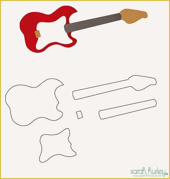 Free Printable Cake Templates Of 17 Awsome Guitar Cake Templates & Designs