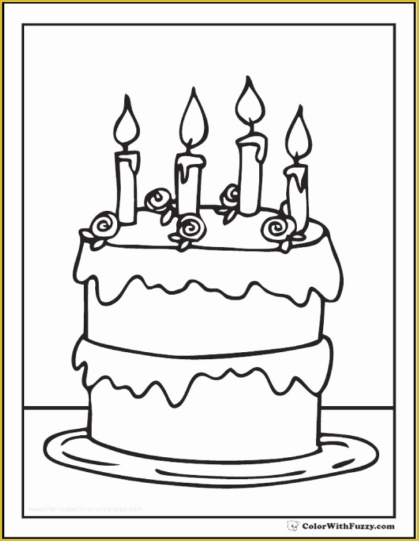 Free Printable Cake Templates Of 28 Birthday Cake Coloring Pages Customizable Pdf Printables
