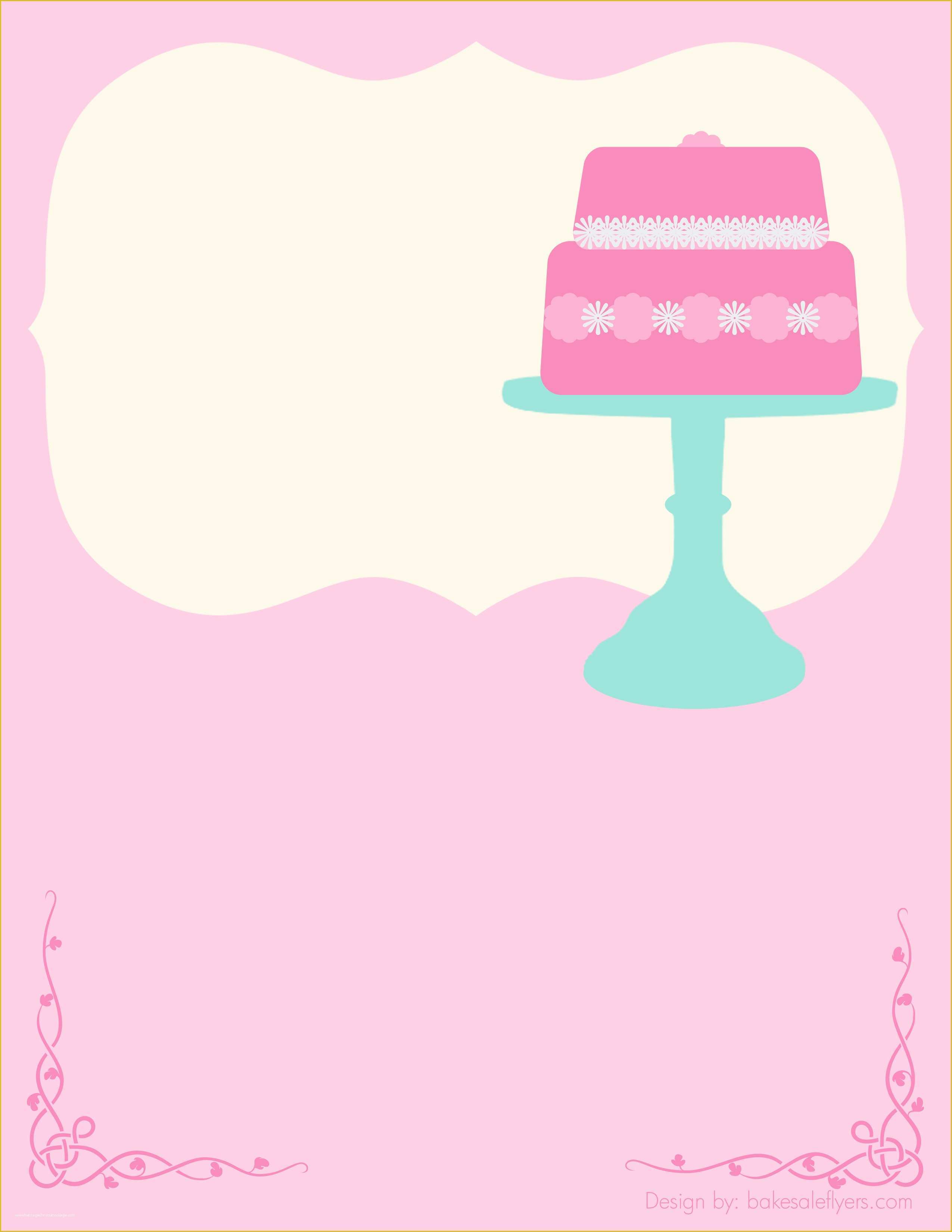 Free Printable Cake Templates Of Bake Sale Flyers – Free Flyer Designs