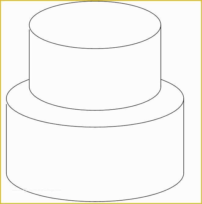 Free Printable Cake Templates Of Diy Tiered Cake Outline Lots Of Room to Sketch