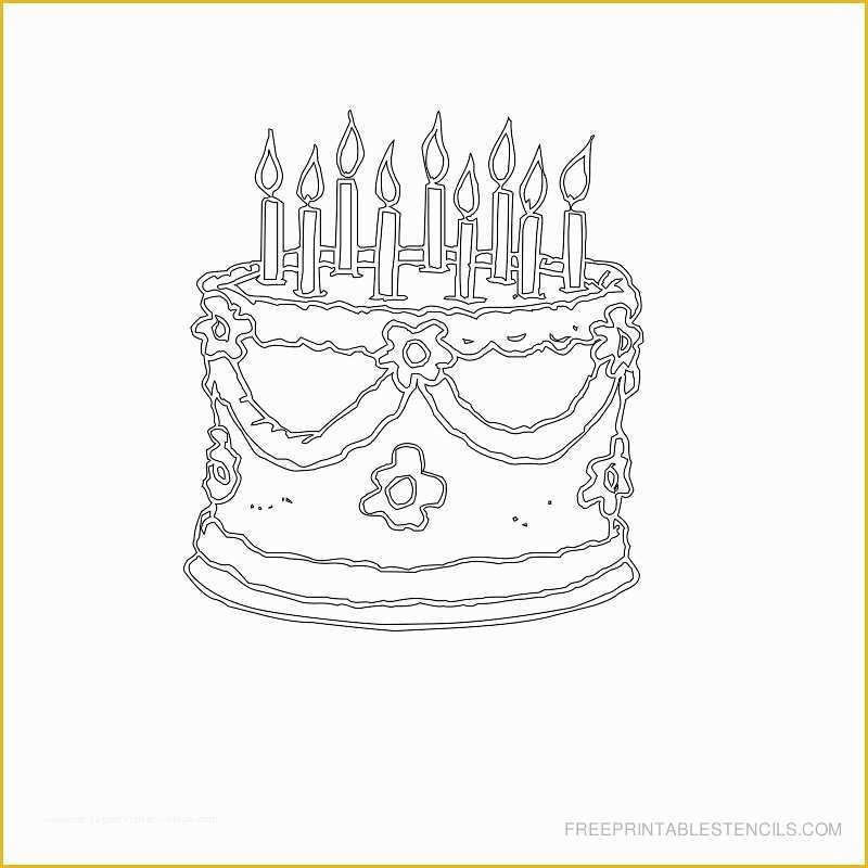 Free Printable Cake Templates Of Free Printable Cake Stencils