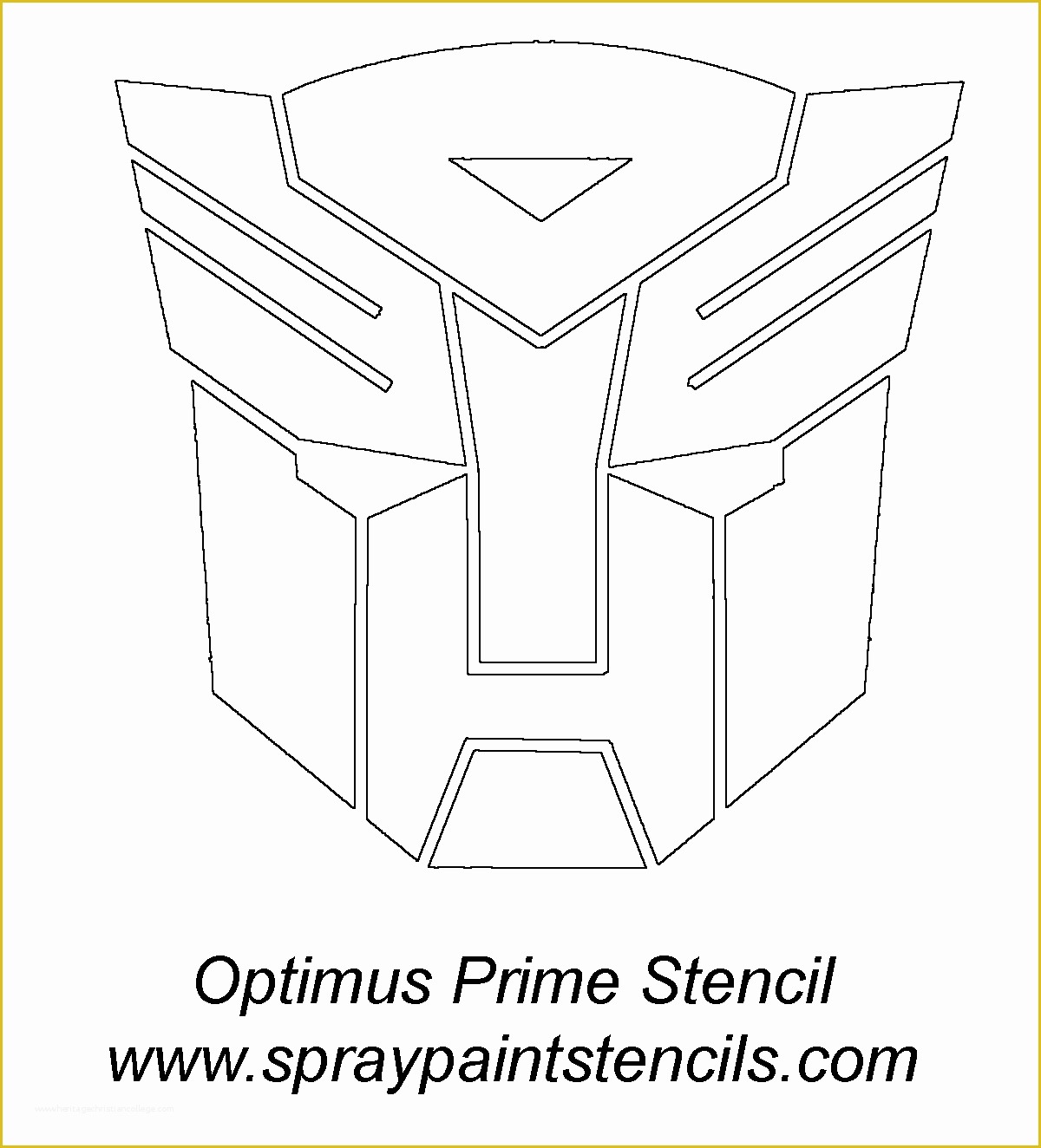 Free Printable Cake Templates Of Optimus Prime Cake Template