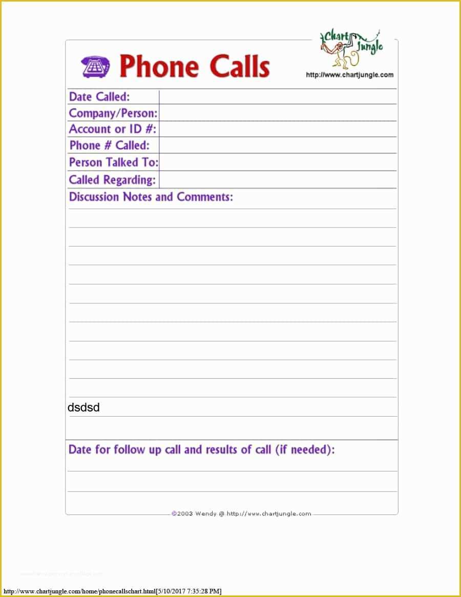 Free Printable Call Log Template Of 40 Printable Call Log Templates In Microsoft Word and Excel