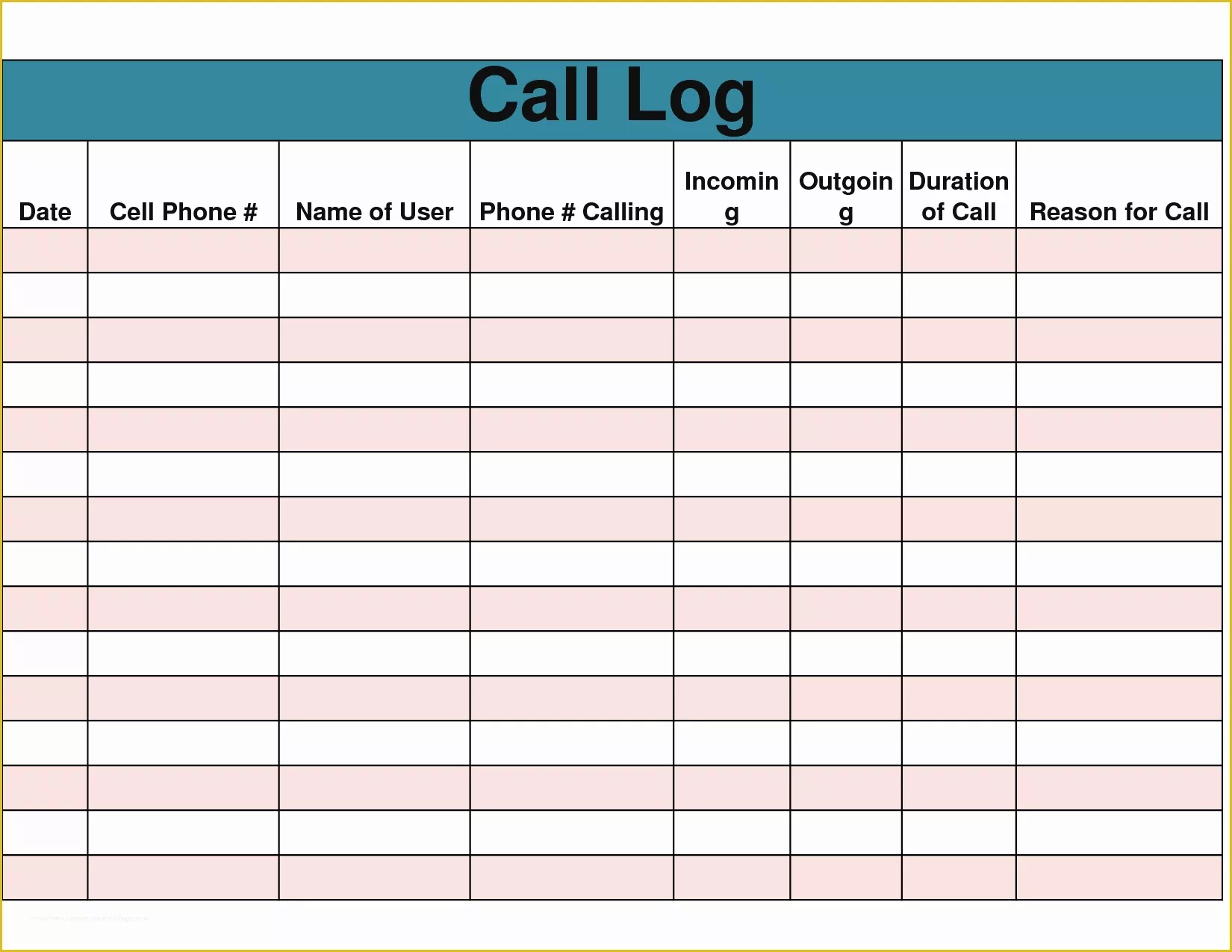 Free Printable Call Log Template Of 9 Best Of Free Printable Phone Log form Free