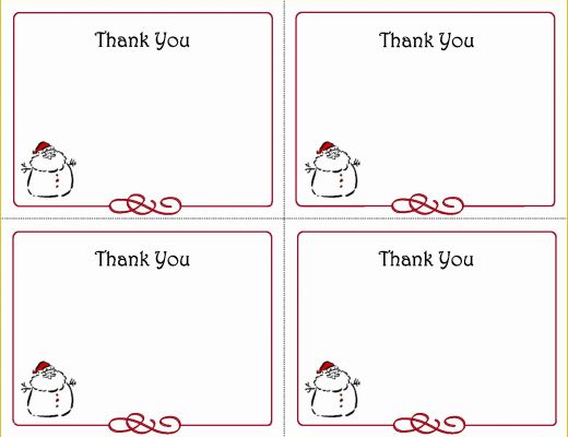 Free Printable Card Templates Of 5 Best Of Free Printables Thank You Card Template