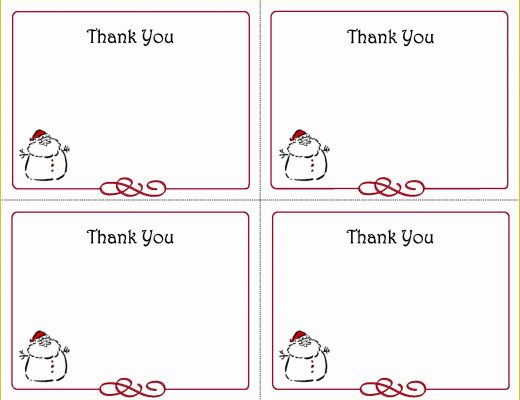 Free Printable Card Templates Of 5 Best Of Free Printables Thank You Card Template