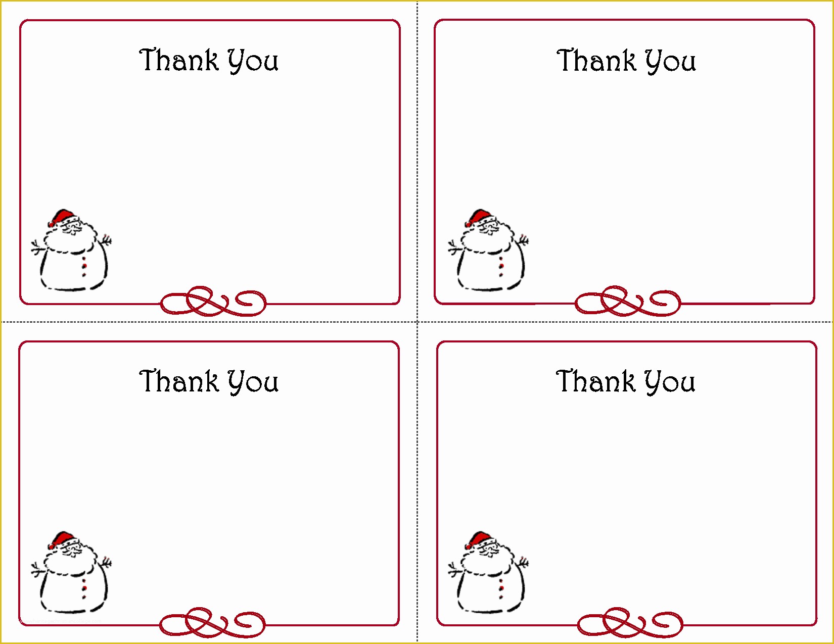 Free Printable Card Templates Of 5 Best Of Free Printables Thank You Card Template