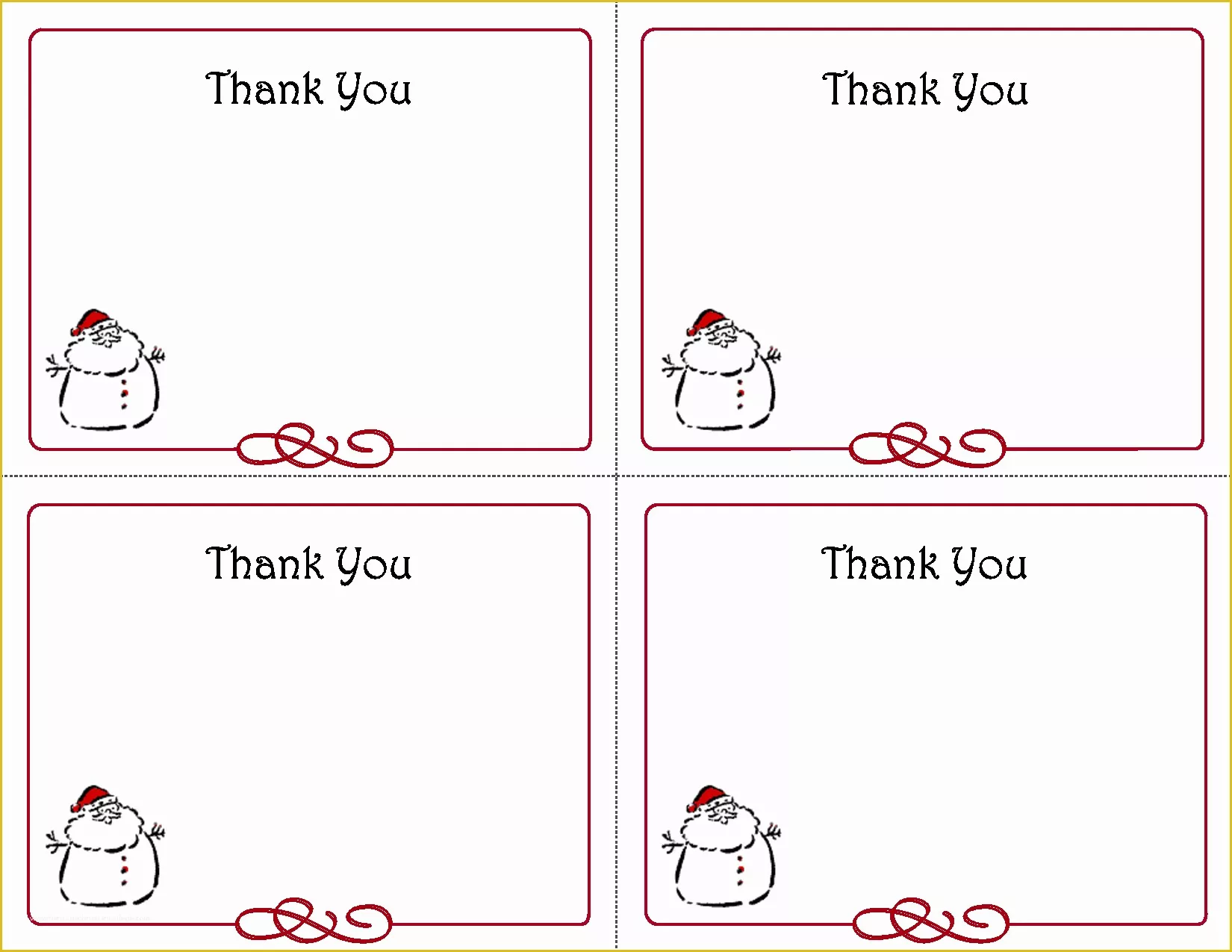 Free Printable Card Templates Of 5 Best Of Free Printables Thank You Card Template