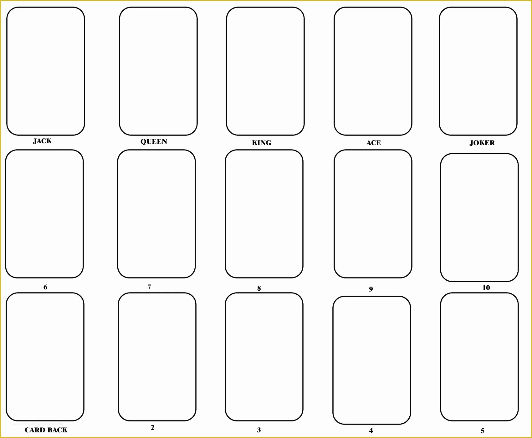 Free Printable Card Templates Of Best S Of Deck Cards Template Printable