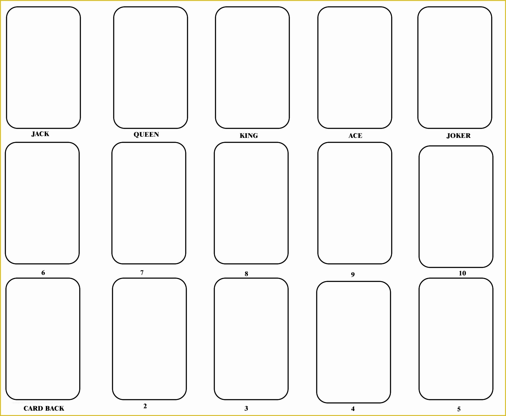 Free Printable Card Templates Of Blank Playing Card Template E Day Pinterest