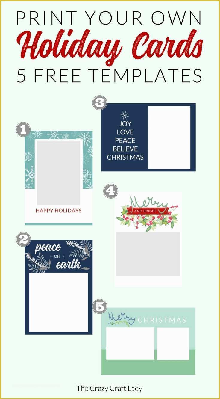 Free Printable Card Templates Of Free Christmas Card Templates the Crazy Craft Lady