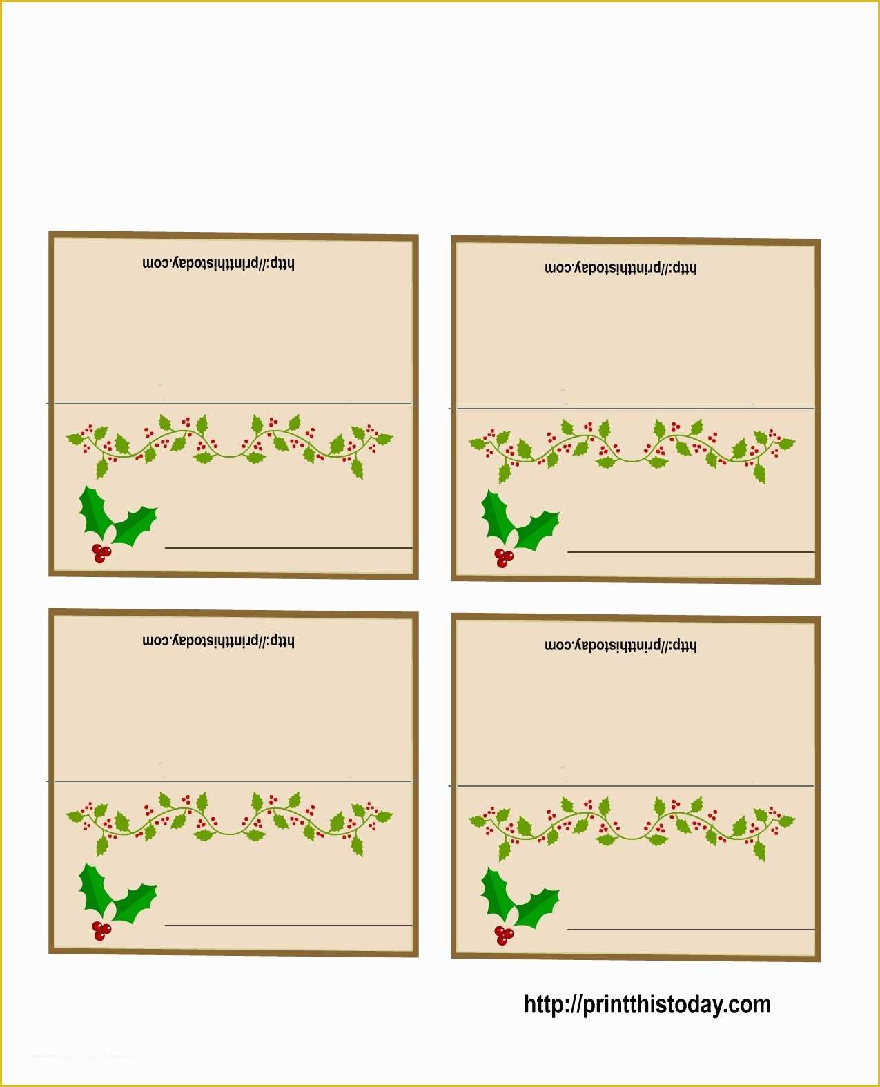 Free Printable Christmas Card Templates Of 19 Elegant & Fun Printable Place Cards