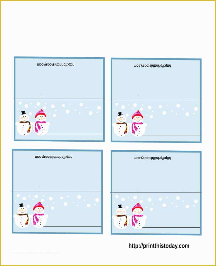 Free Printable Christmas Card Templates Of 5 Best Of Free Printable Christmas Place Cards