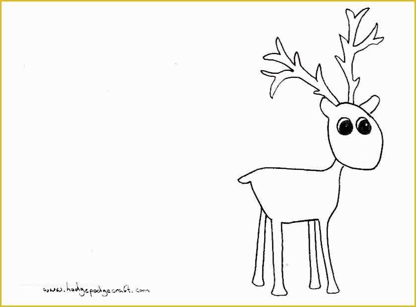 Free Printable Christmas Card Templates Of 7 Best Of Printable Reindeer Template Free